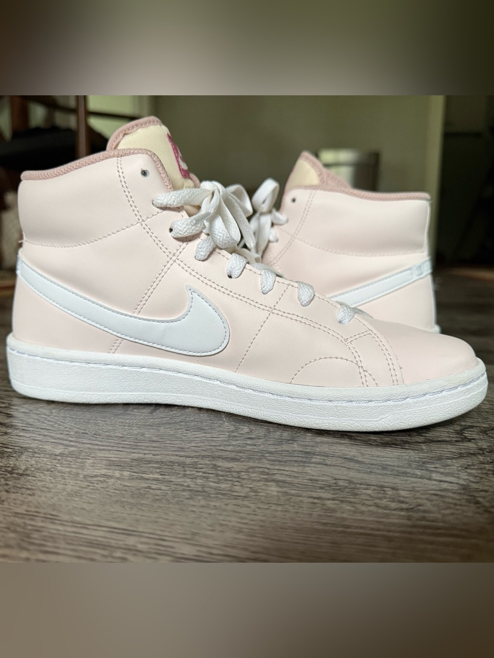 Nike Court Royale Women's Pale Pink High-Top Sneakers - Picture 3 of 10